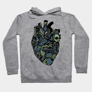 Mellow Cool Transparent Heart Hoodie